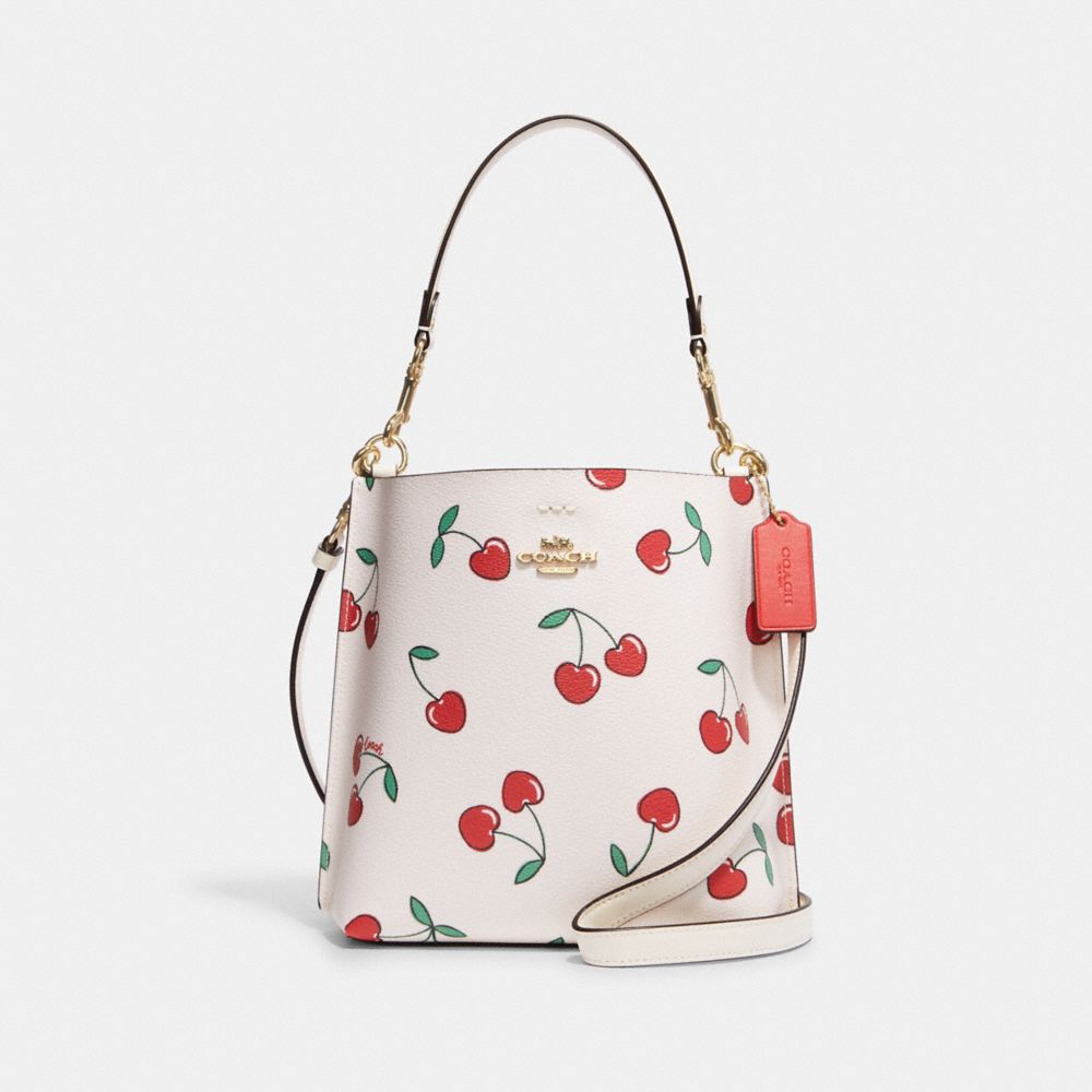 Coach Mollie Bucket Bag In Signature Canvas With Heart Cherry Print www