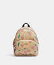 Mini Court Backpack In Signature Canvas With Heart Cherry Print