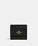 COACH®,SMALL TRIFOLD WALLET,Crossgrain Leather,Gold/Black,Front View