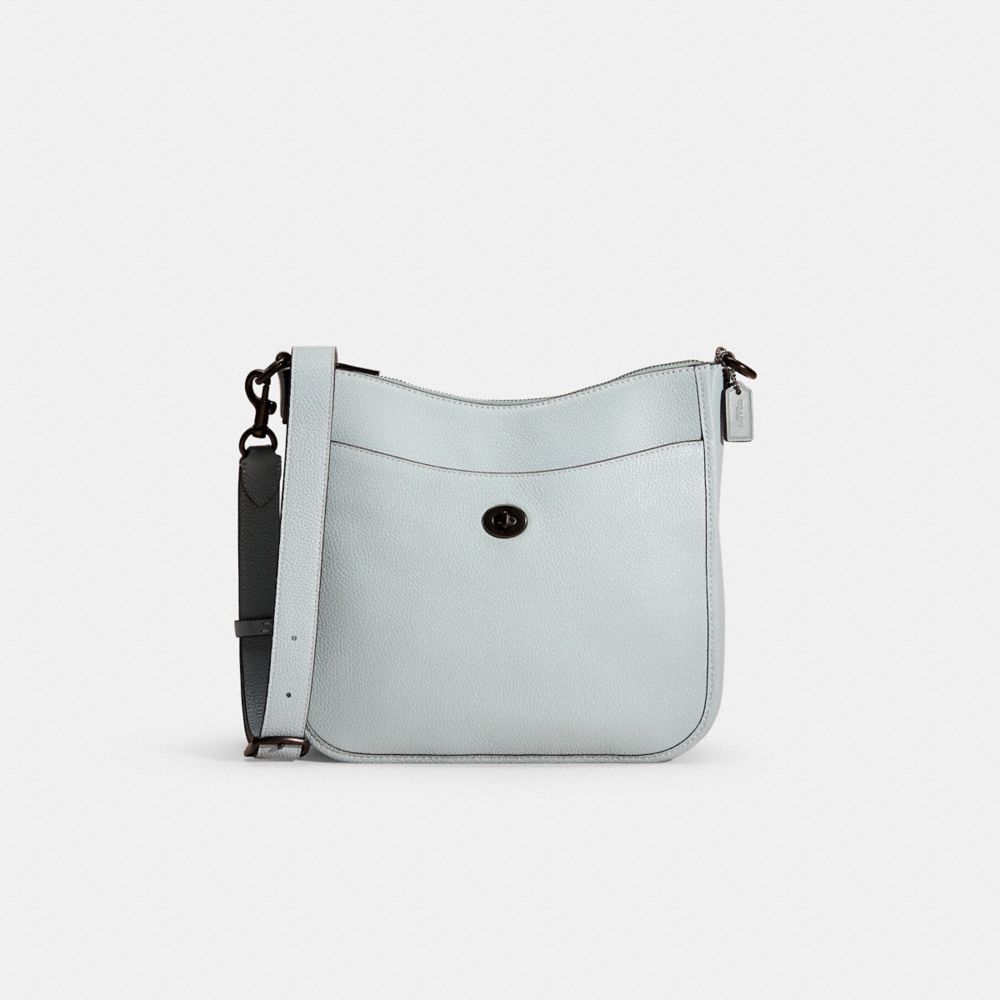 Coach Restored Chaise Crossbody In Pewter/aqua