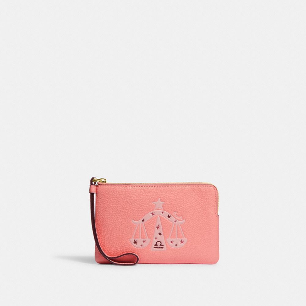 COACH® Corner Zip Wristlet With Libra