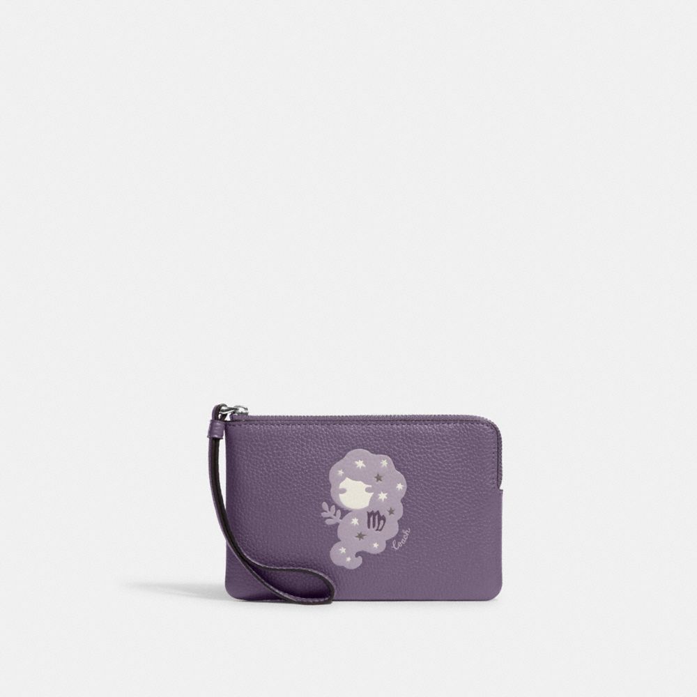 COACH® Corner Zip Wristlet With Virgo