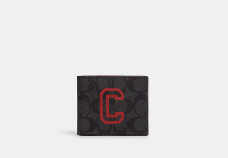 3 In 1 Wallet In Signature Canvas With Varsity Motif