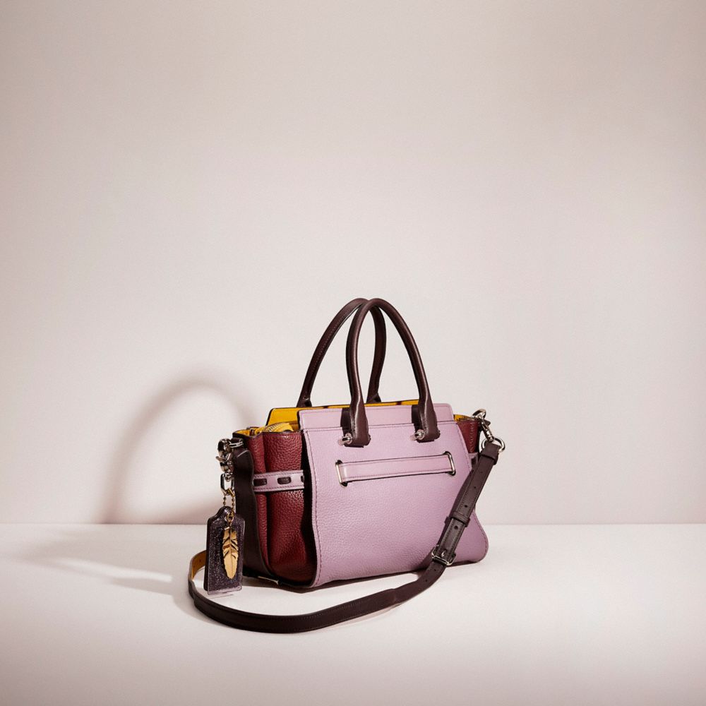 COACH Swagger Small Shoulder Bag in Colorblock Pebble Leather