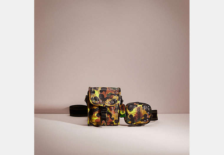 Upcrafted Charter North/South Crossbody With Hybrid Pouch With Camo Print