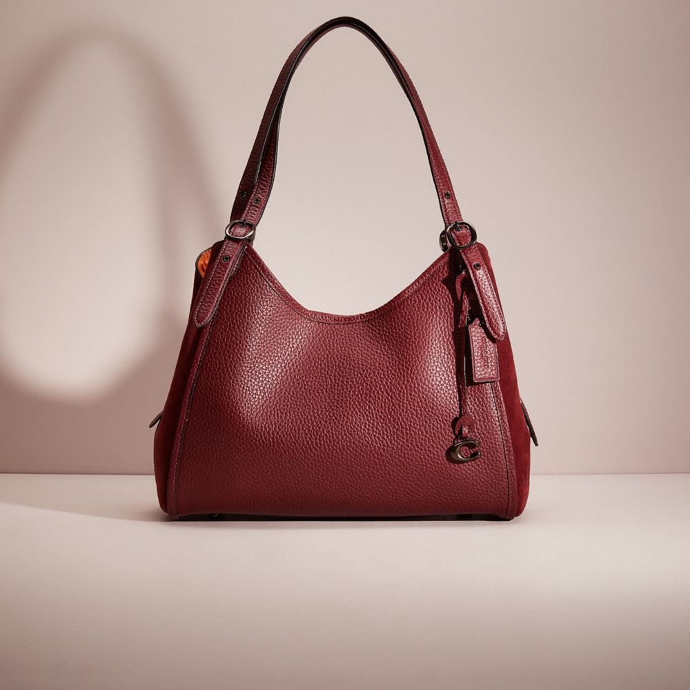 Coach Restored Lori Shoulder Bag In Brass/wine