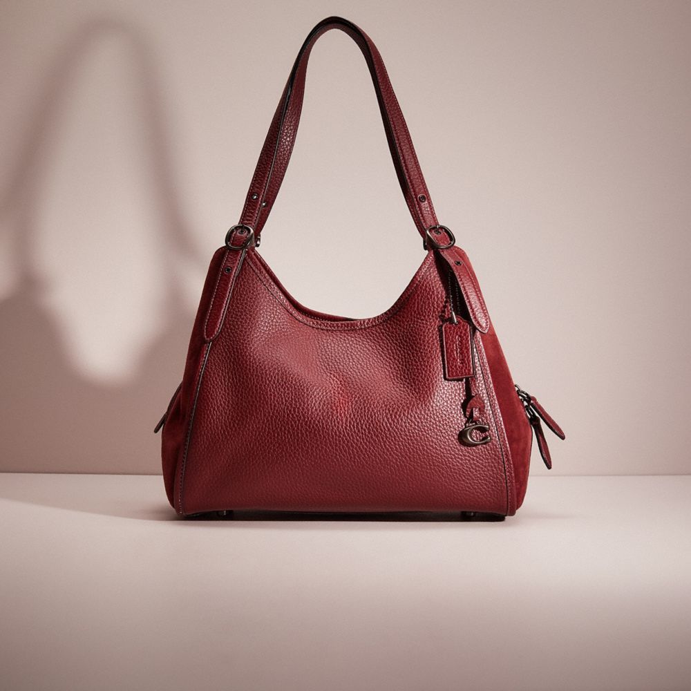 Coach Restored Lori Shoulder Bag In Pewter/cardinal