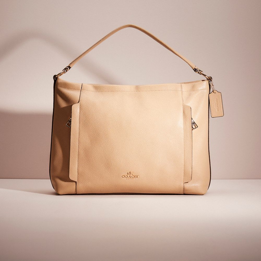 Coach Restored Scout Hobo In Light Gold/nude