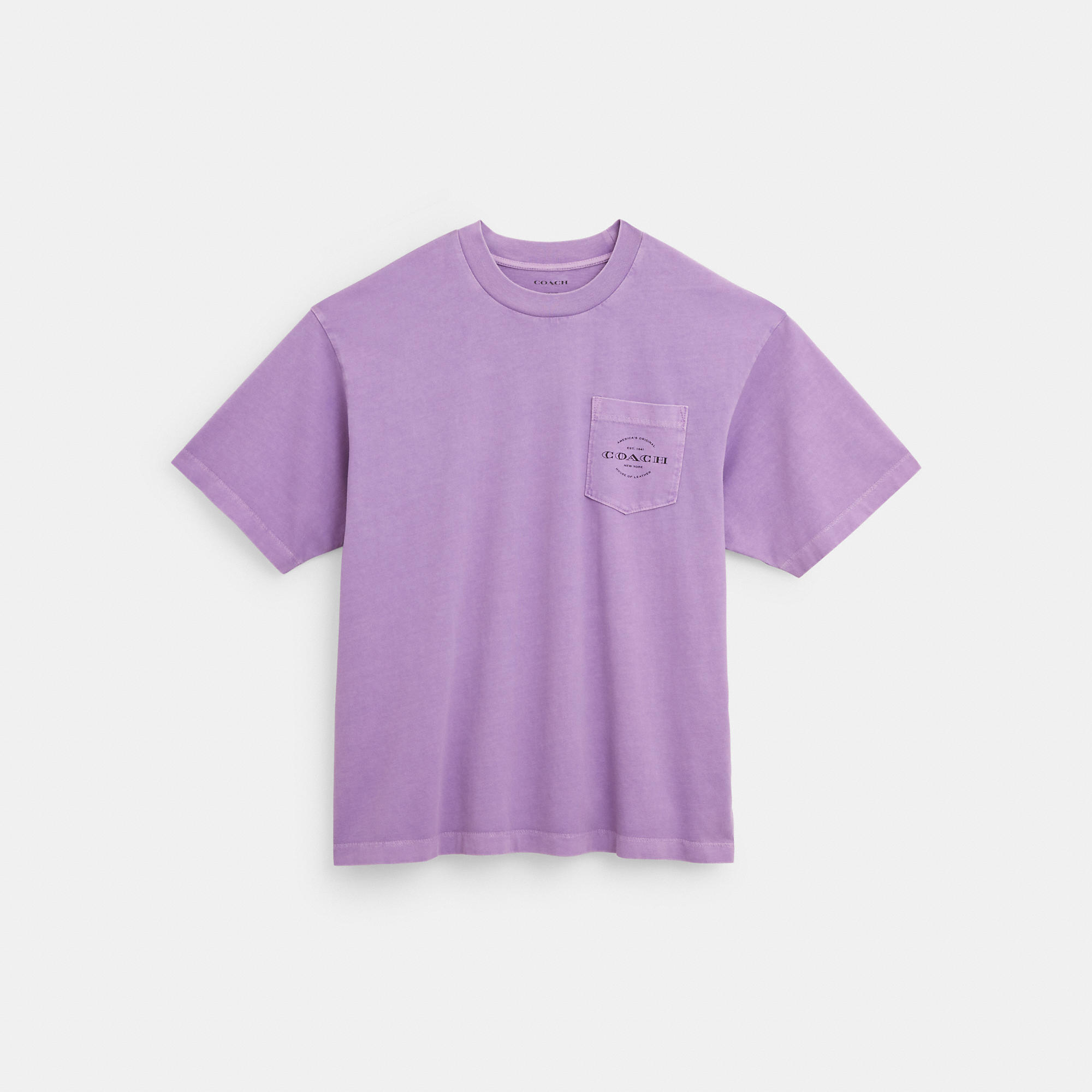 Shop Coach Outlet Pocket T-shirt In Purple