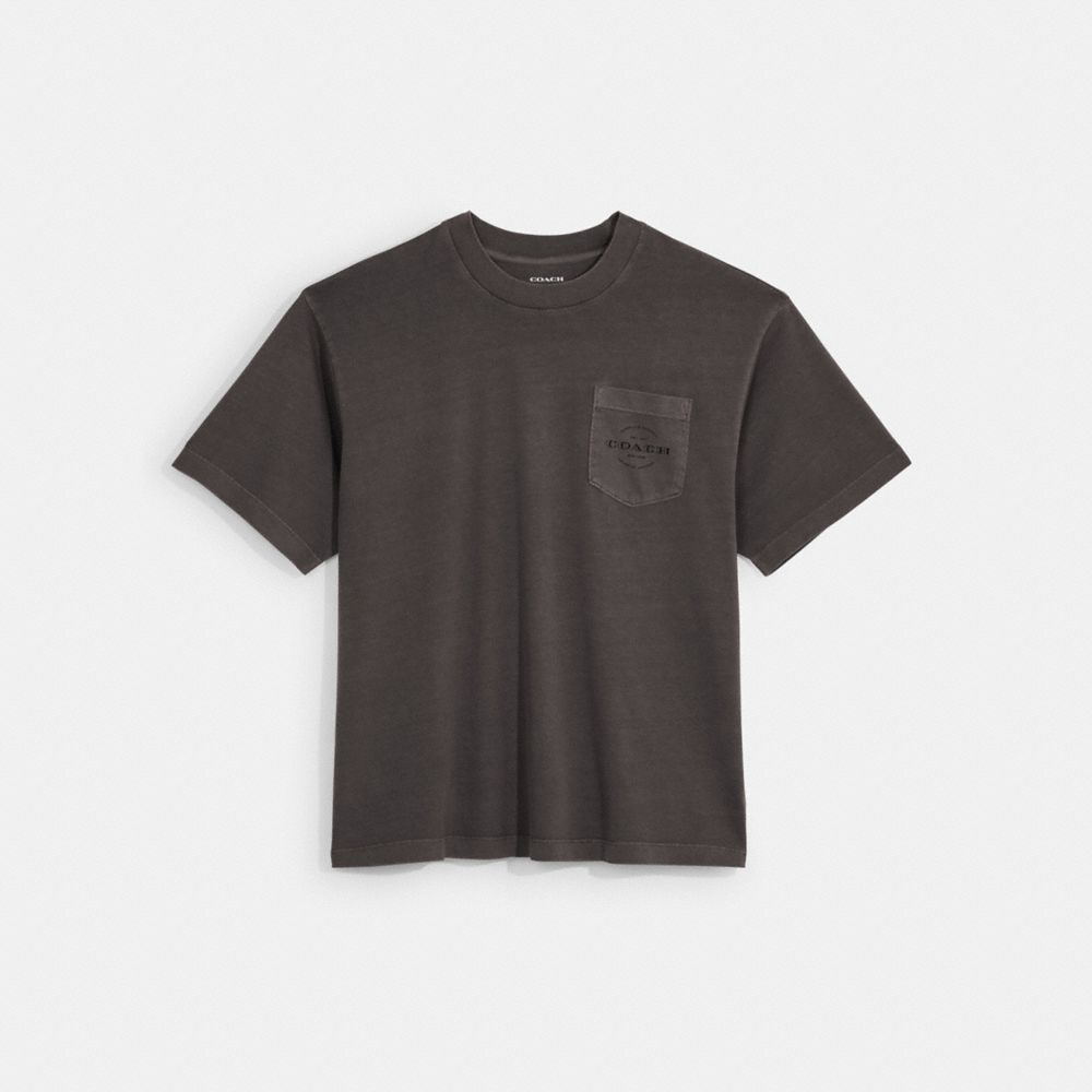 Coach Outlet Pocket T-shirt In Grey