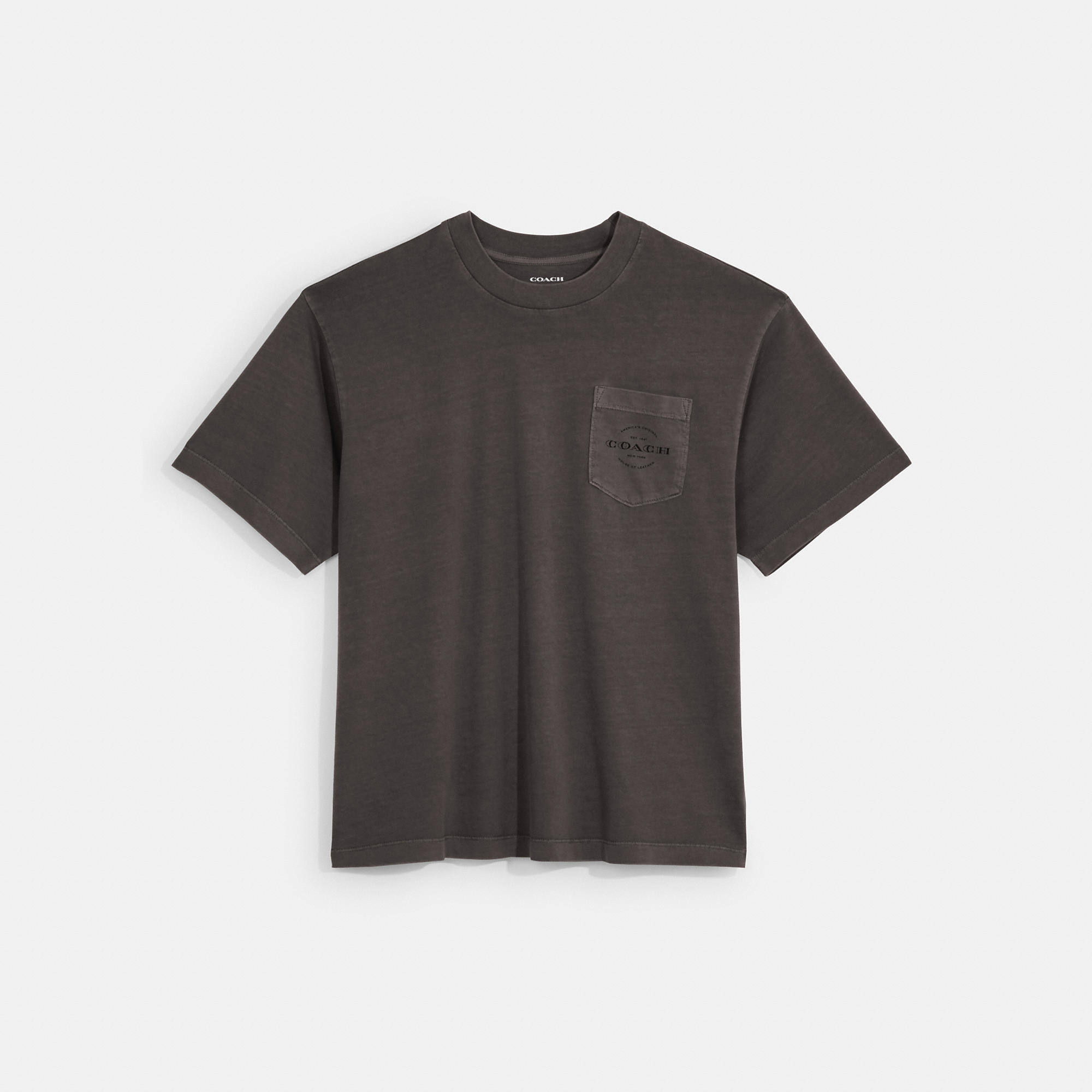 Shop Coach Outlet Pocket T-shirt In Grey