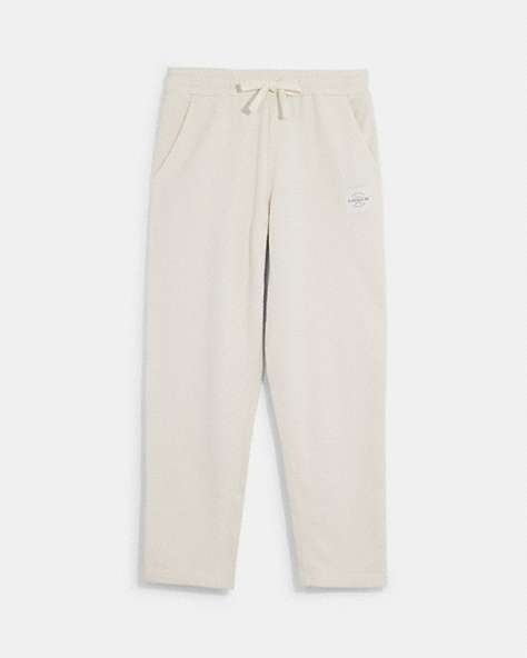 COACH®,SWEATPANTS IN ORGANIC COTTON,Cream,Front View