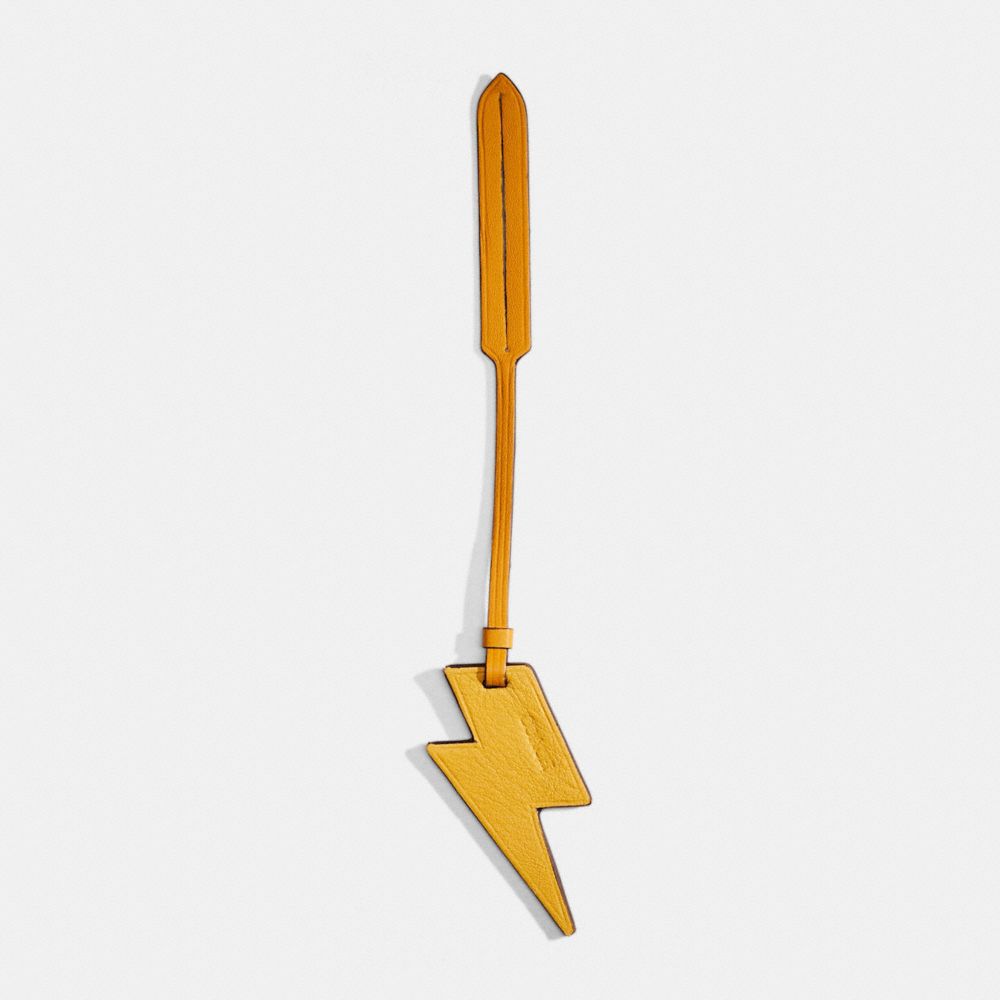 Coach Remade Lightning Bolt Bag Charm In Yellow Terracota