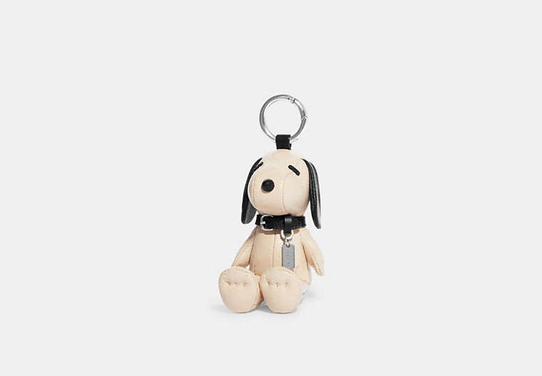 Coach X Peanuts Snoopy Collectible Bag Charm With Signature Canvas