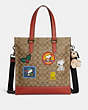 Coach X Peanuts Snoopy Collectible Bag Charm With Signature Canvas