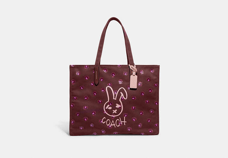 Lunar New Year Tote 42 With Rabbit In 100 Percent Recycled Canvas
