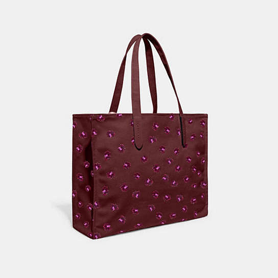 COACH®: Lunar New Year Tote 42 With Rabbit In 100 Percent Recycled Canvas