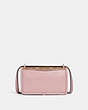 COACH®,LUNAR NEW YEAR BANDIT CROSSBODY IN COLORBLOCK SIGNATURE CANVAS WITH RABBIT CHARM,canvas,Silver/Tan Powder Pink,Back View