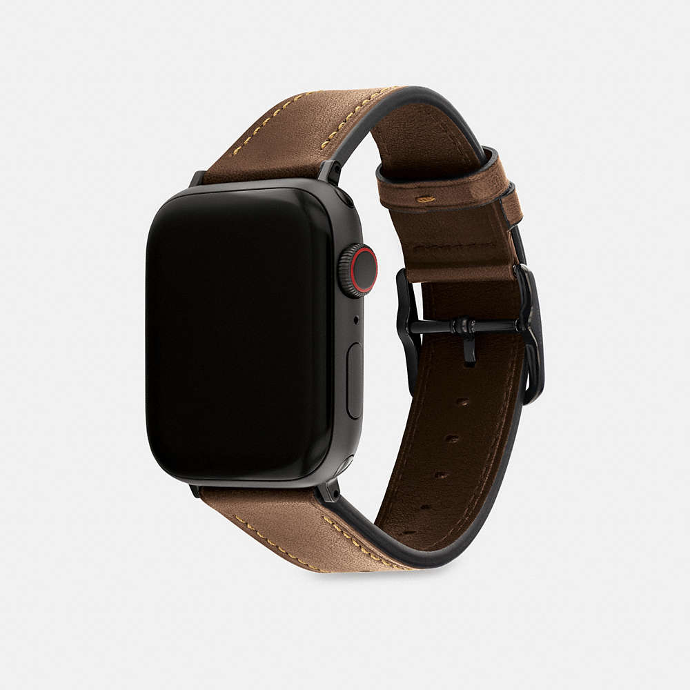Shop Coach Apple Watch® Strap, 42mm And 44mm In Saddle