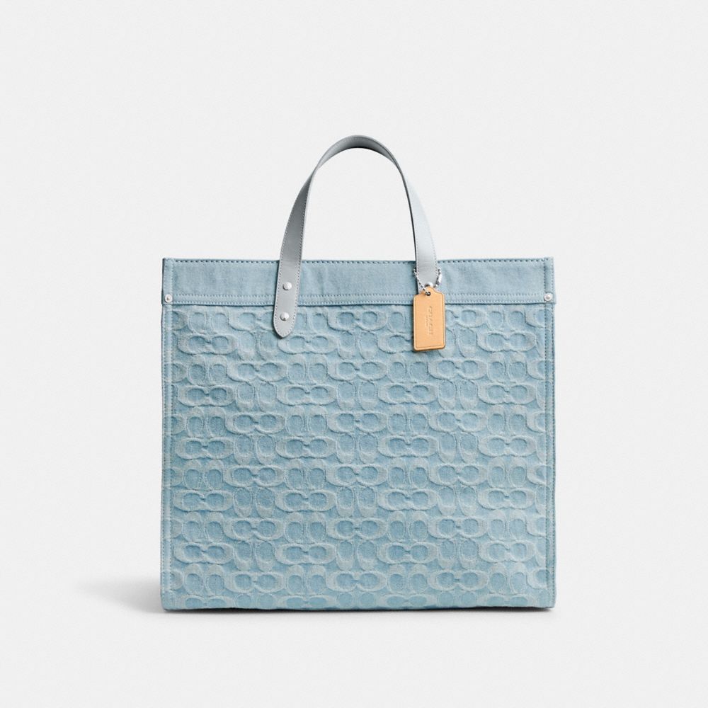 COACH® | Field Tote 40 In Signature Denim