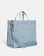 COACH®,FIELD TOTE 40 IN SIGNATURE DENIM,Denim,Extra Large,Pale Blue,Angle View