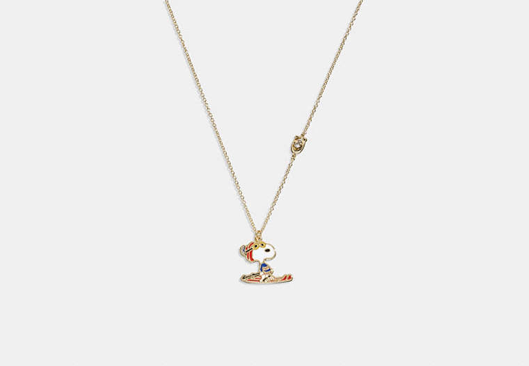 Coach X Peanuts Snoopy Ski Pendant Necklace