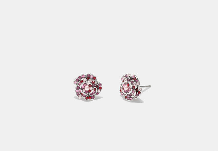 Sparkling Rose Stud Earrings
