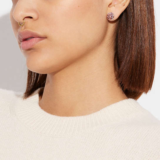 COACH® | Sparkling Rose Stud Earrings
