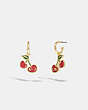 Heart Cherry Huggie Earrings