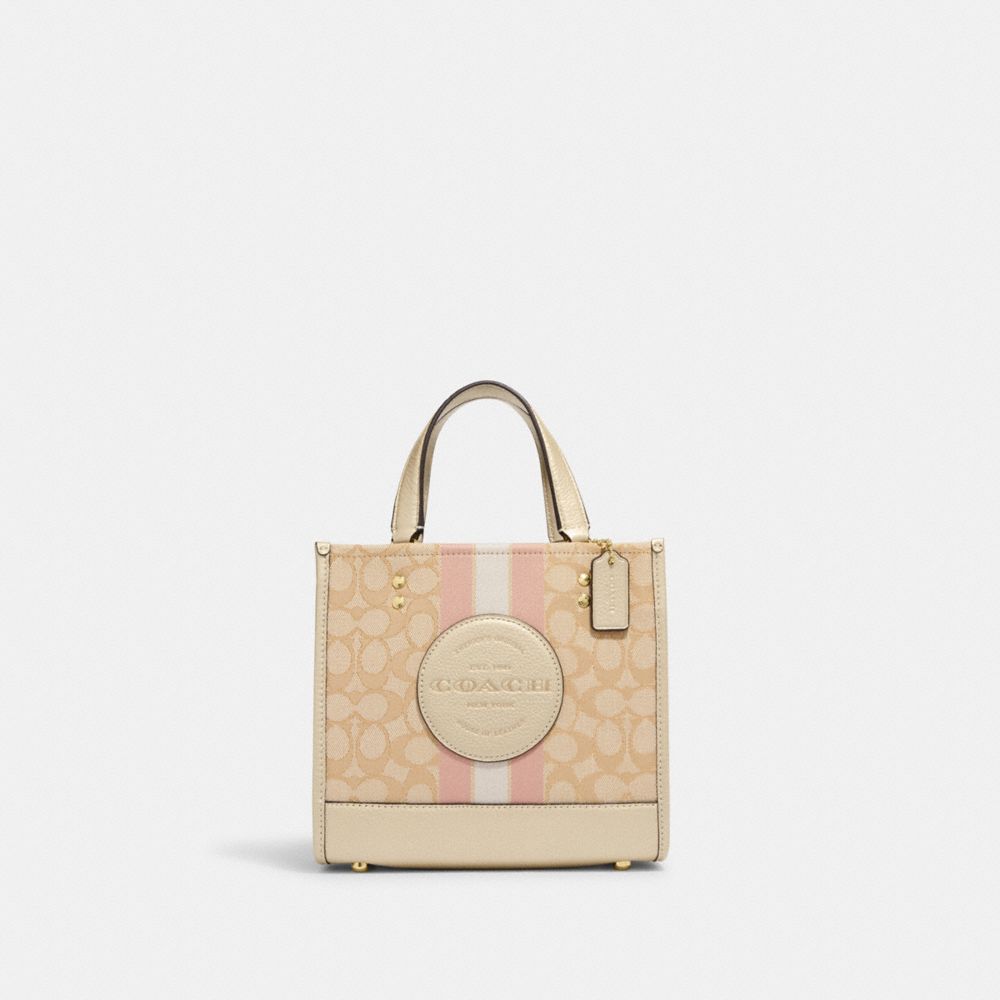 COACH® | Dempsey Tote 22 In Signature Jacquard With Stripe And Coach Patch