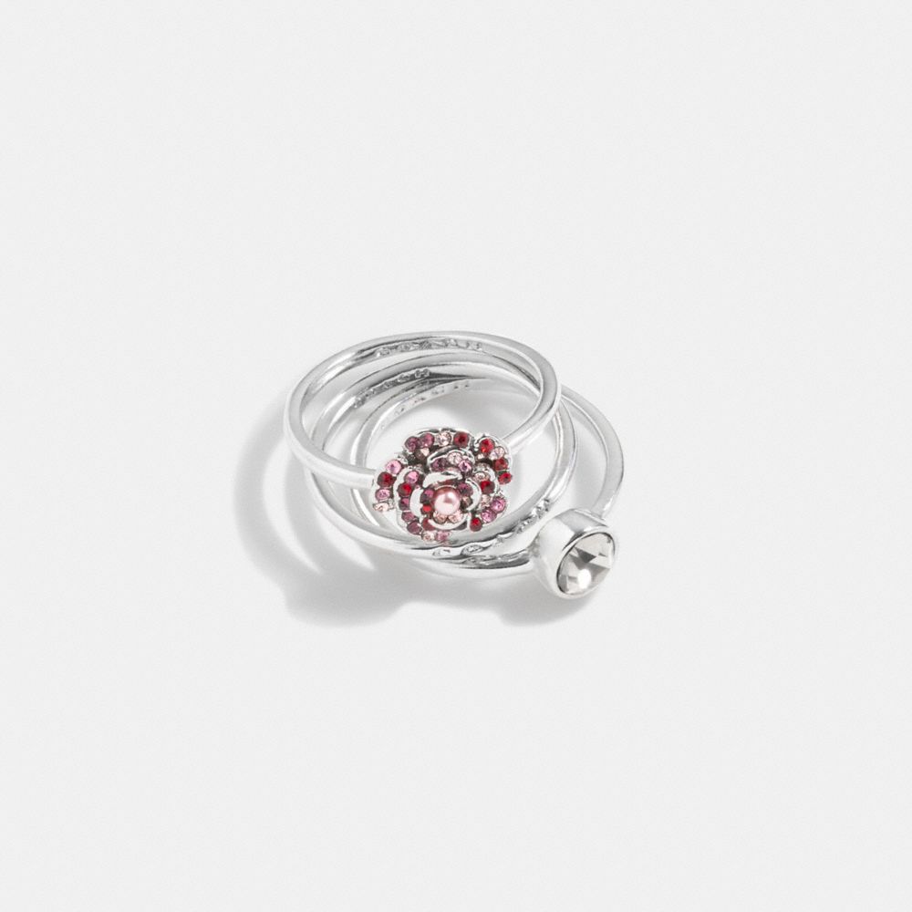 COACH® Sparkling Rose Ring Set