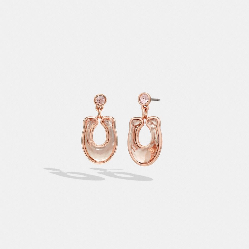 CoachFaceted Crystal Signature Drop Earrings