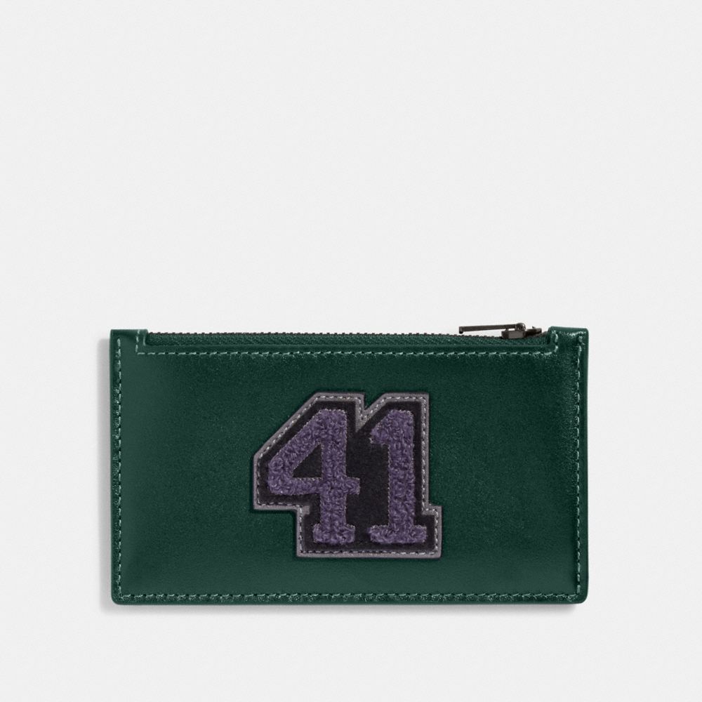 Zip Card Case With Varsity Patch COACH®