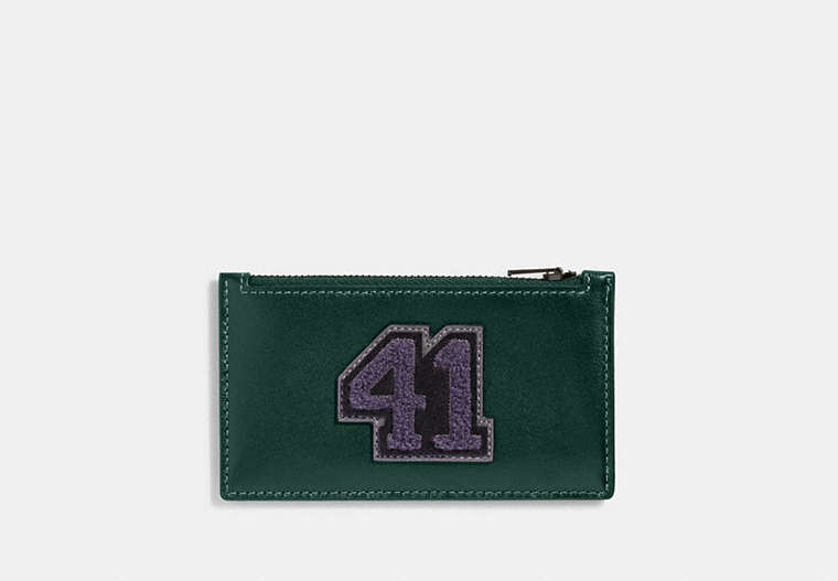 Zip Card Case With Varsity Patch