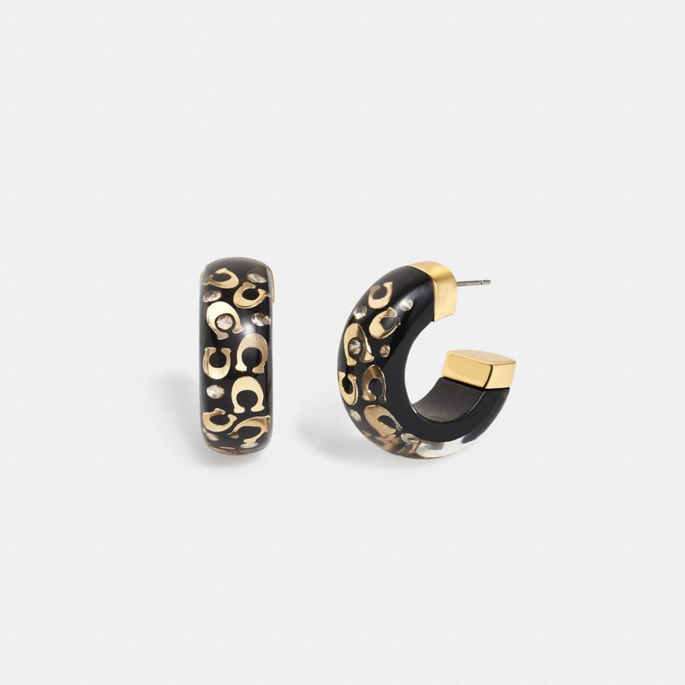 COACH® Signature Chunky Hoop Earrings