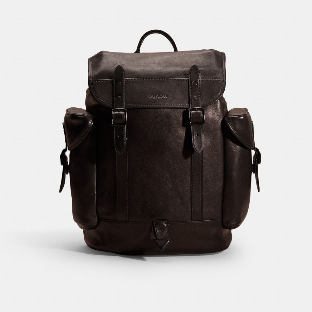 Coach Restored Hitch Backpack In Black Copper/black