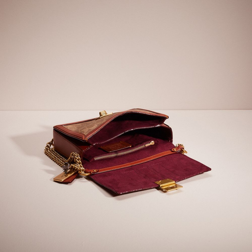 Coach Upcrafted Hutton Shoulder Bag In Signature Canvas In Brass/tan/rust
