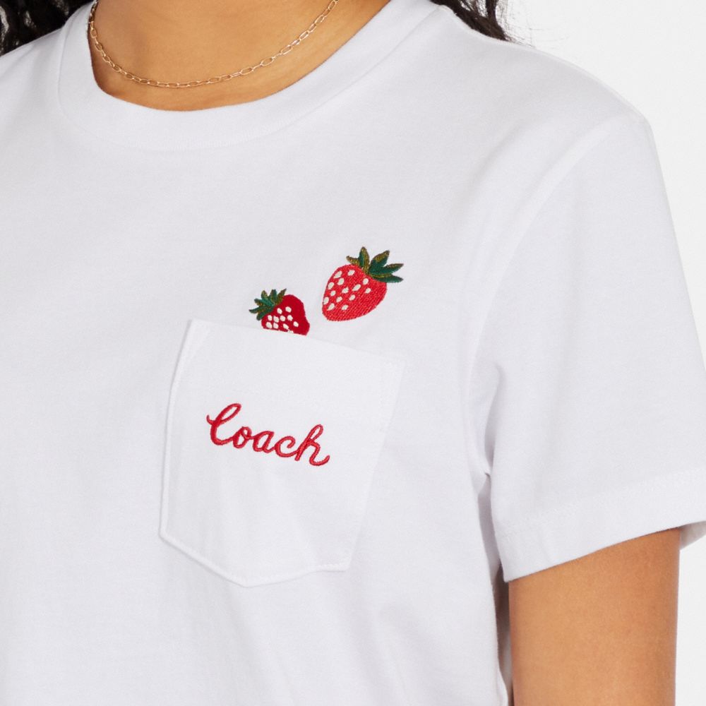 希少♡ COACH ホワイト Tシャツ イチゴ柄 M | www.innoveering.net