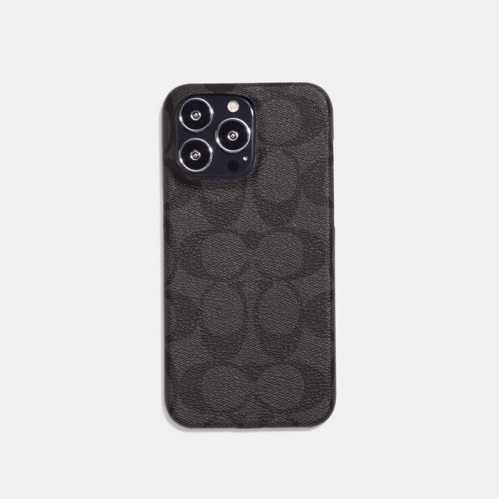 COACH® | Iphone 14 Pro Max Case In Signature Canvas