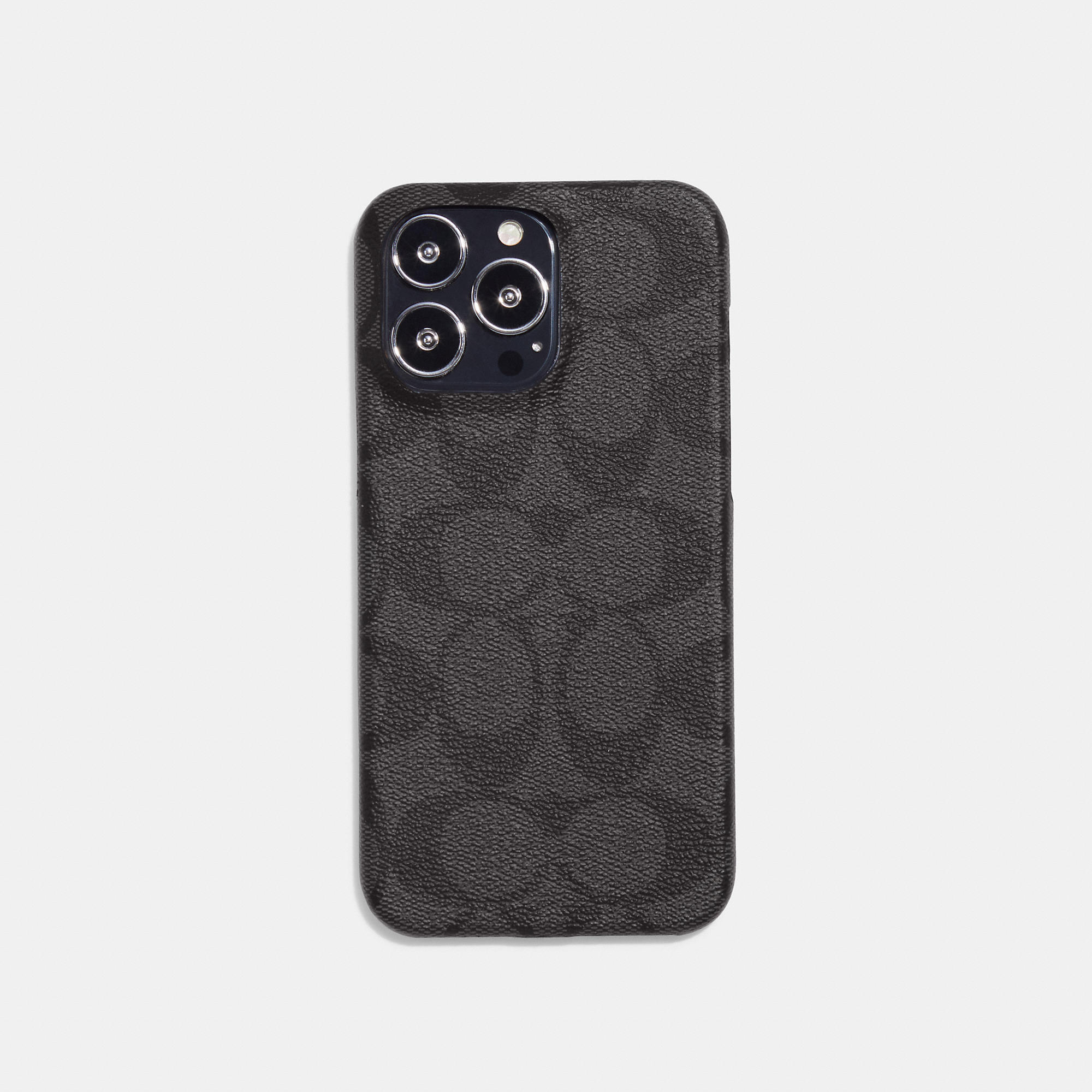 Coach iPhone 14 Pro Case in Signature Canvas in Grey - Size One