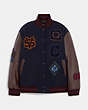 Oversized Classic Varsity Jacket In Recycled Wool And Recycled Polyester