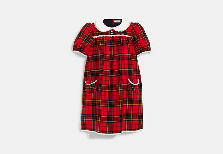 Tartan Babydoll Dress With Pockets