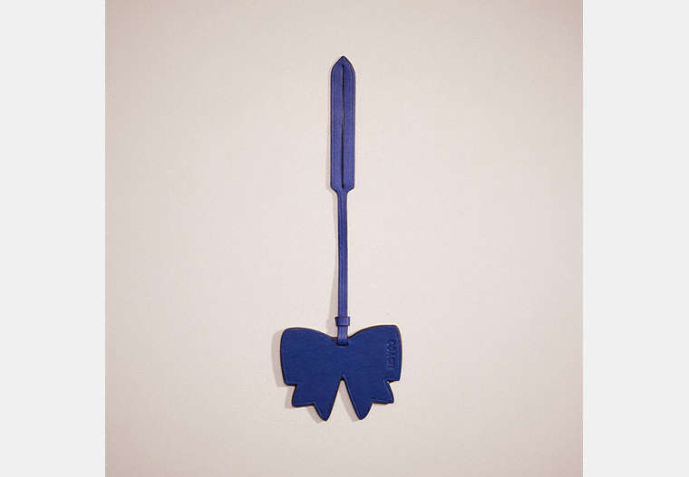 Coach Remade Bow Bag Charm In Royal Blue