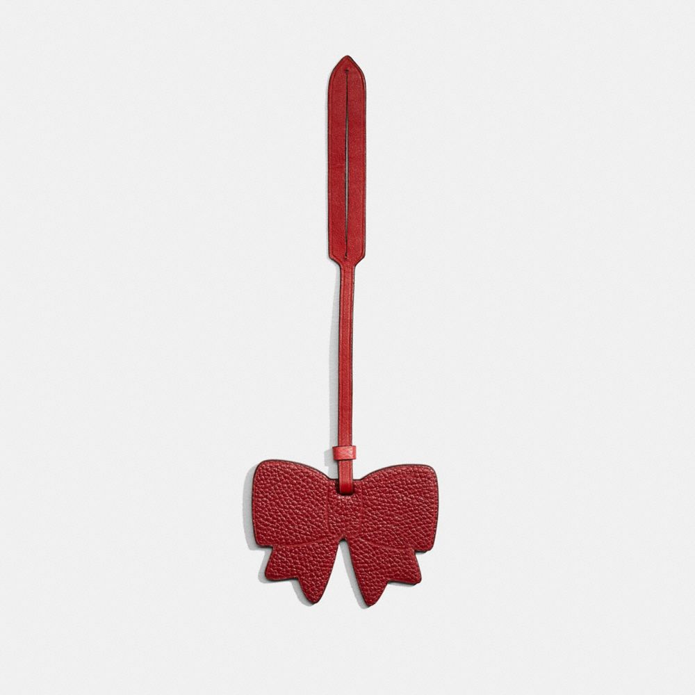 Coach Remade Bow Bag Charm In Red Multi