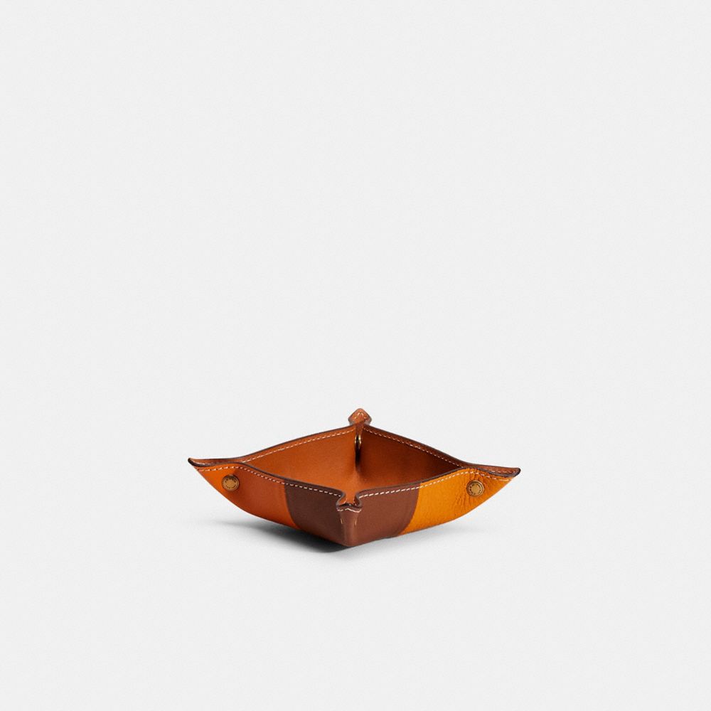 Pre-owned Coach Remade Colorblock Small Valet Tray