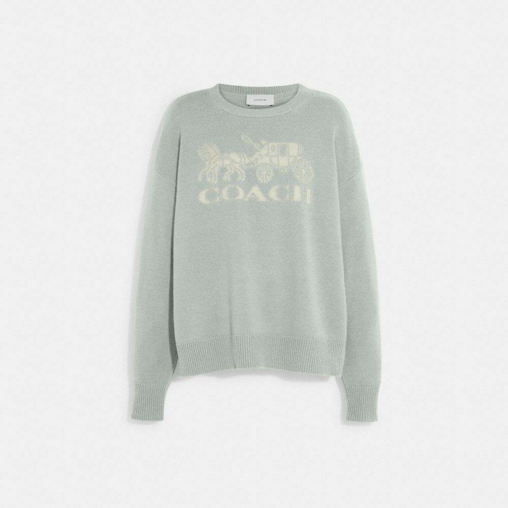 シルバーピーチ COACH ホースアンドキャリッジ カシミヤ/ウール