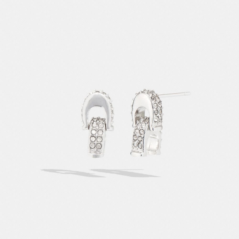 Pavé Signature Single Drop Earrings COACH®