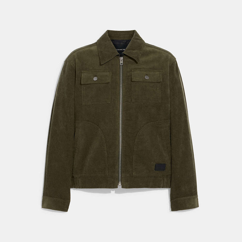 Coach Corduroy Jacket In Olive