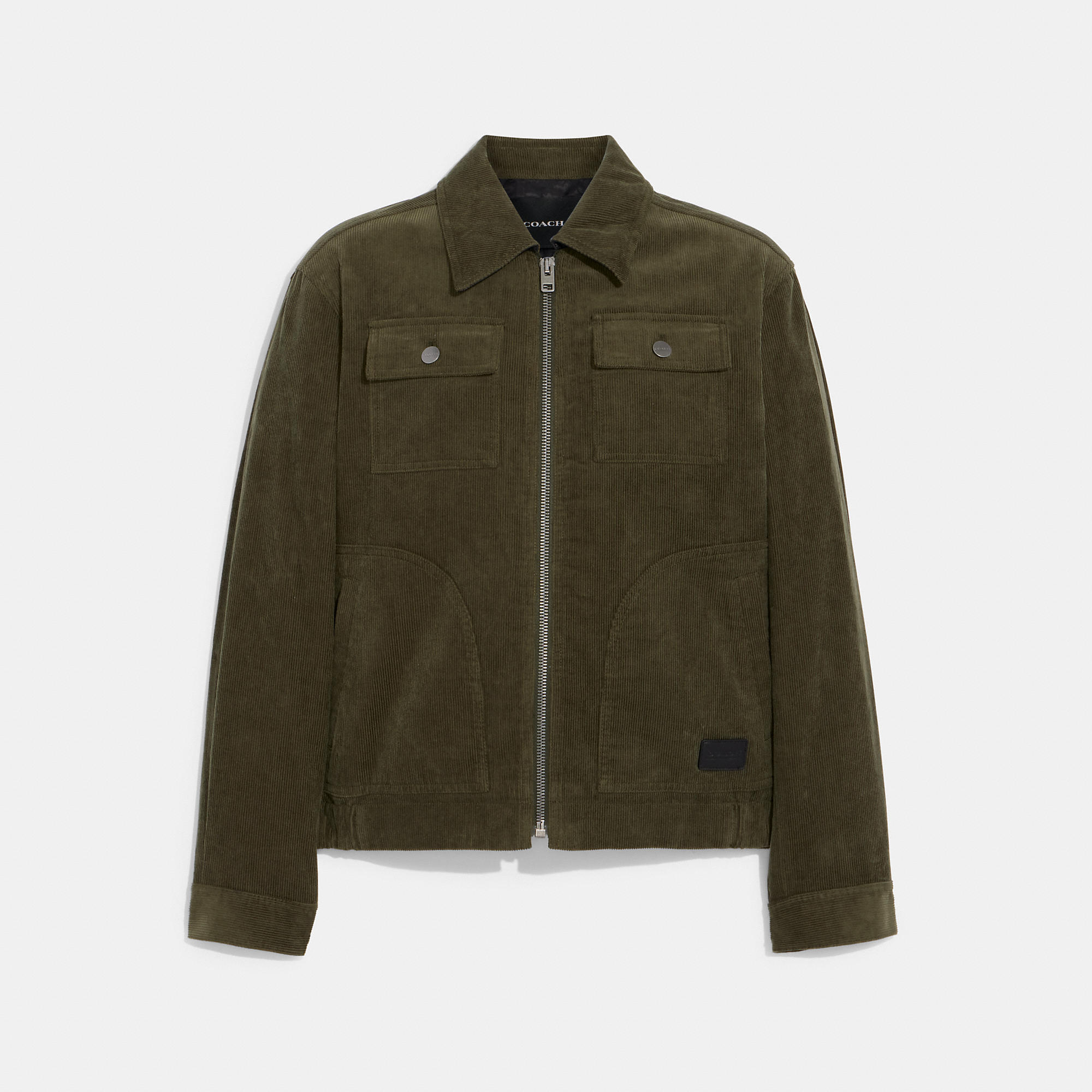 Coach Outlet Corduroy Jacket In Green