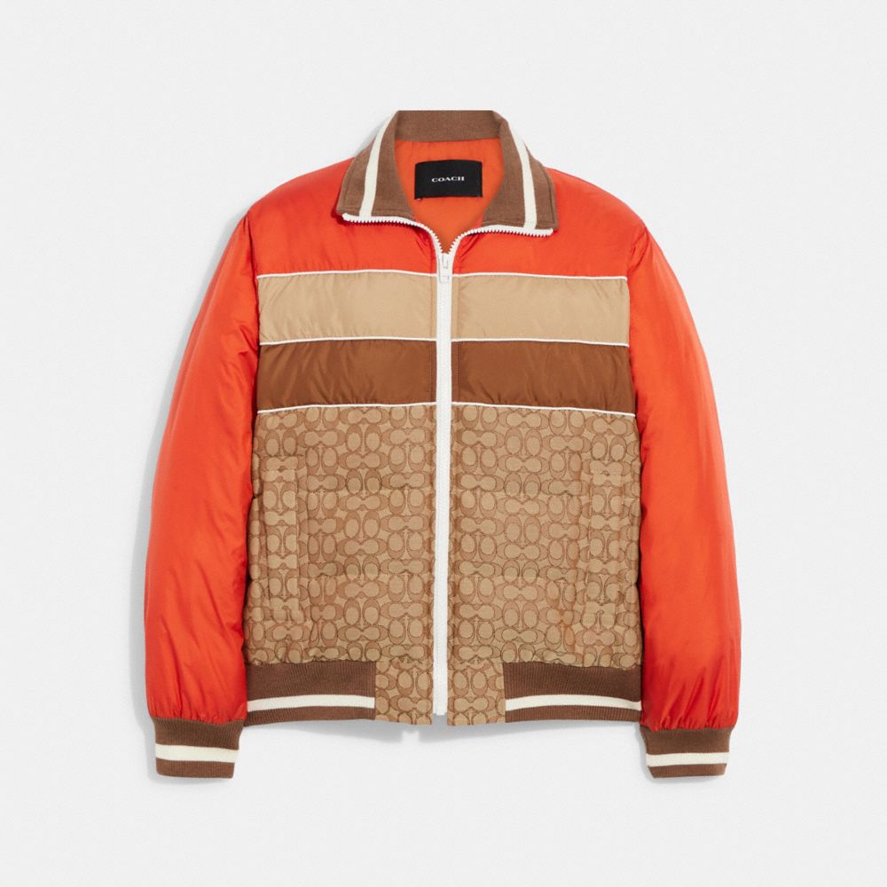 Louis Vuitton Orange Monogram Bomber Jacket